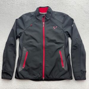 Can-Am BRP Womens Black Red Softshell Performance Full Zip Jacket Size Large